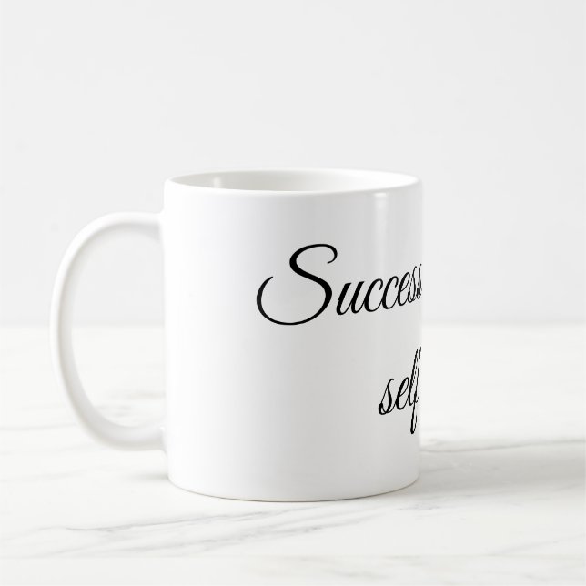 Caneca De Café Design de Citação Motivacional Inspiradora (Esquerda)