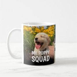 Caneca De Café Design de Colagem de Fotos da Tropa de Cachorrinho