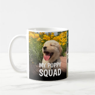 Caneca De Café Design de Colagem de Fotos da Tropa de Cachorrinho