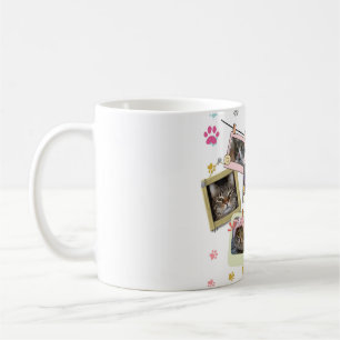 Caneca De Café Design de colagem de gatos engraçados e bonitos
