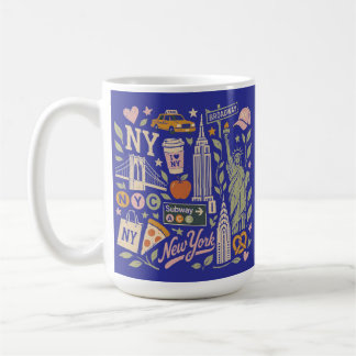 Caneca De Café design de colagem retrô ny