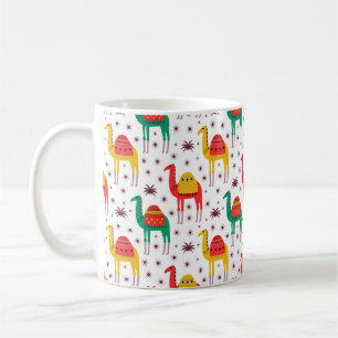 Caneca De Café Design de cor plana do padrão de câmara