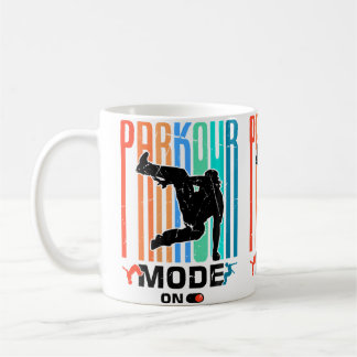 Caneca De Café Design de Curso de Obstáculos de Parkour Divertido