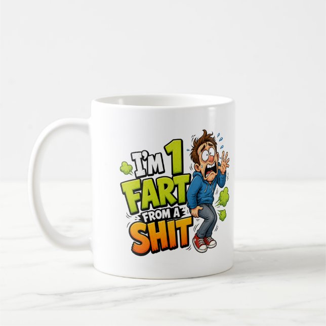 Caneca De Café Design de desenho animado de piada de pai engraçad (Esquerda)