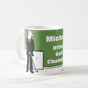 Caneca De Café Design de diversão para o taco de golfe