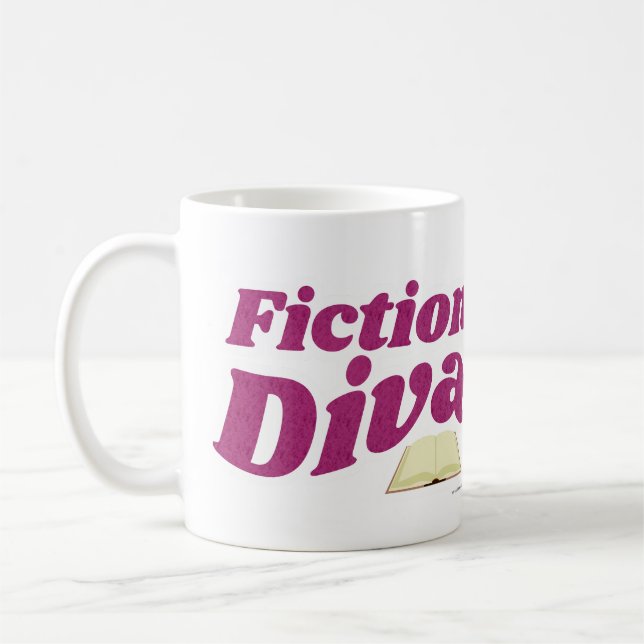 Caneca De Café Design de Escritor de Ficção Diva Diversão (Esquerda)