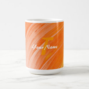 Caneca De Café Design de espiral laranja Nome Café Mug HAMbyWG