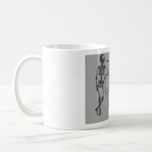 Caneca De Café Design De Esqueleto Com Pensamento Em Mug