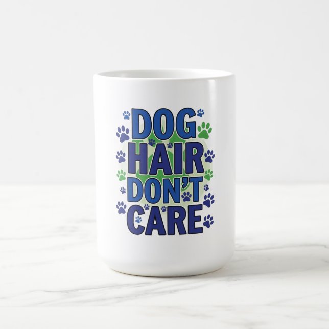 Caneca De Café Design de estampas azuis, roxas e verdes para cães (Centro)