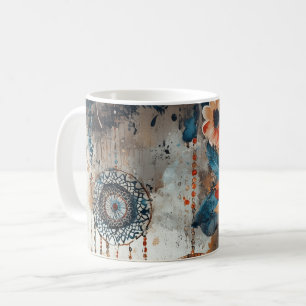 Caneca De Café Design de estilo Boho com caçadores de sonhos