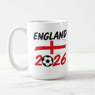 Caneca De Café Design de Fã de Futebol Inglaterra 2026, Cruz e Bo