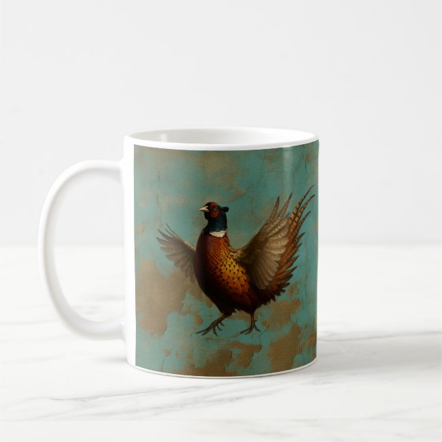 Caneca De Café design de faisão a pavonear-se  (Esquerda)