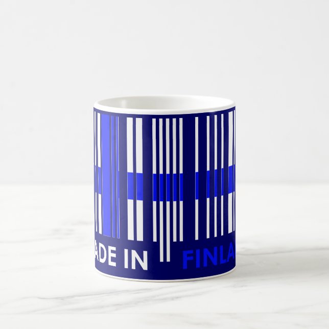 Caneca De Café Design de FINLANDIA das cores da bandeira do (Centro)