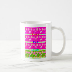 Caneca De Café Design de Flor de Reprodução de Amor Inspiracional