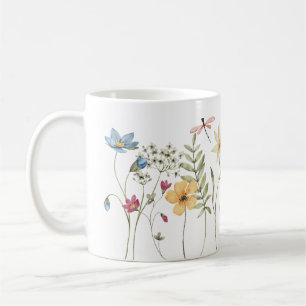 Caneca De Café Design de flor selvagem