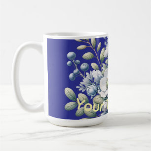 Caneca De Café design de flores personalizado