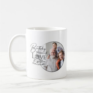 Caneca De Café Design de Foto com Caligrafia de Aniversário para 