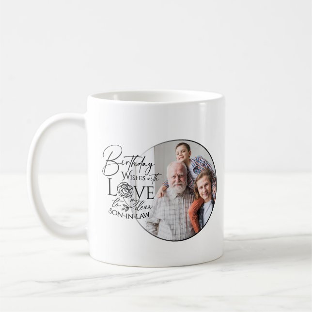 Caneca De Café Design de Foto com Caligrafia de Aniversário para  (Esquerda)