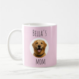 Caneca De Café Design de Foto e Nome de Mãe de Cachorro Personali