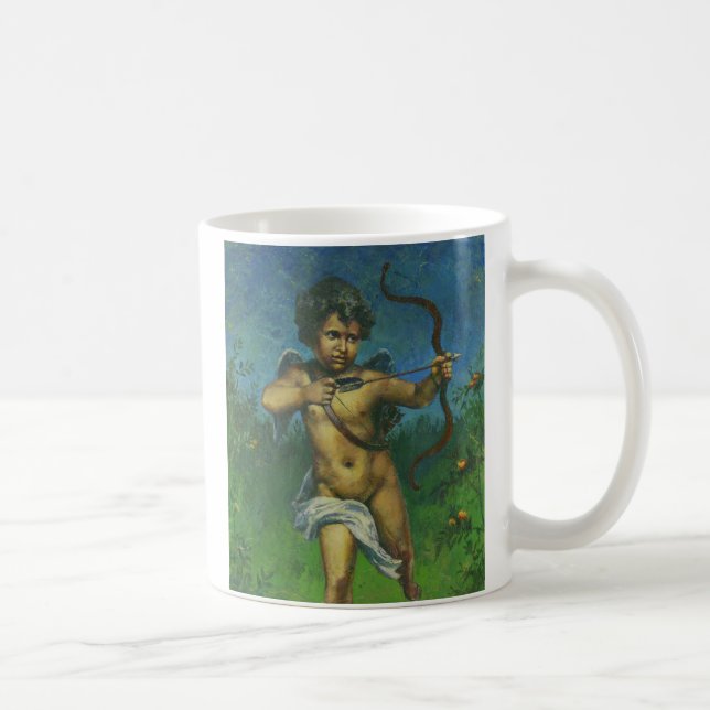 Caneca De Café Design de fresco do Cupido (Direita)
