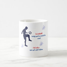 Caneca De Café Design de futebol bilíngue