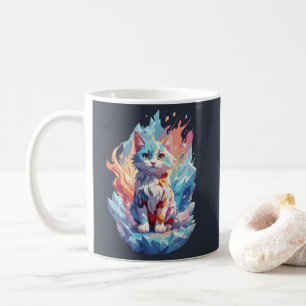 Caneca De Café Design de Gato Fantasia Cristal Fofo
