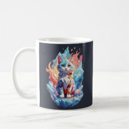 Caneca De Café Design de Gato Fantasia Cristal Fofo