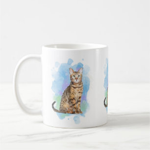 Caneca De Café Design de gato selvagem híbrido Bengala