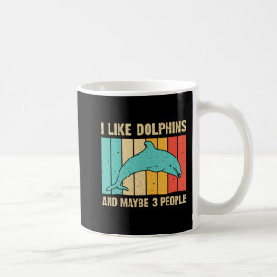 Caneca De Café Design de Golfinho Divertido Para Mulheres Dolphin