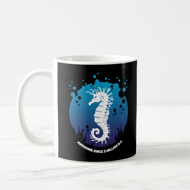 Caneca De Café Design de Gráfico da Vida do Oceano - Cavalos-mari (Esquerda)