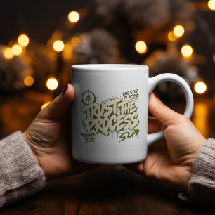 Caneca De Café Design de Grafite de Streetwear Confie no Processo