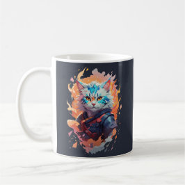 Caneca De Café Design de Guerreiro Ninja Gato Fofo