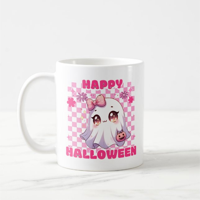 Caneca De Café Design de Halloween Adorável (Esquerda)