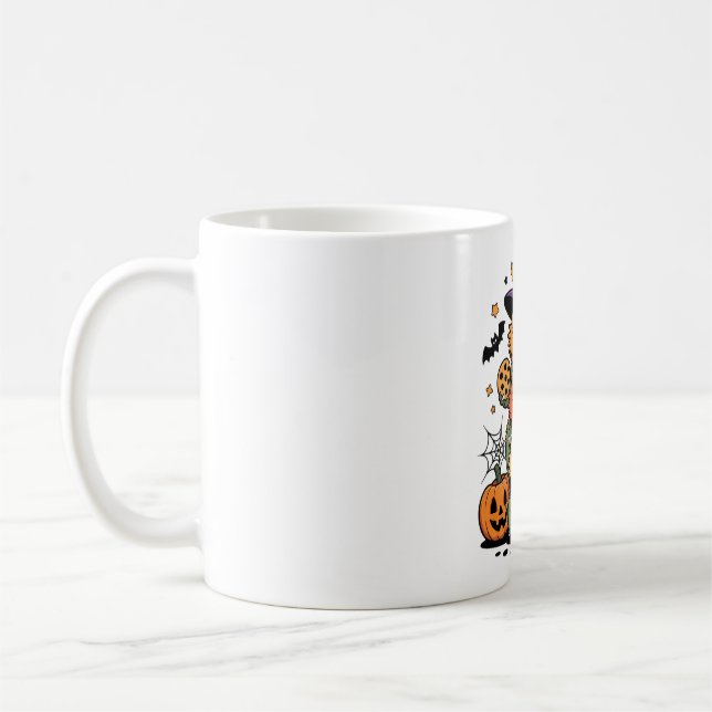Caneca De Café Design de Halloween dos Dragões Empilhados (Esquerda)