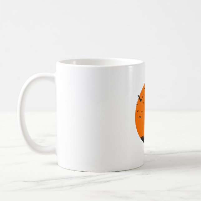 Caneca De Café Design de Halloween Landscape Halloween (Esquerda)