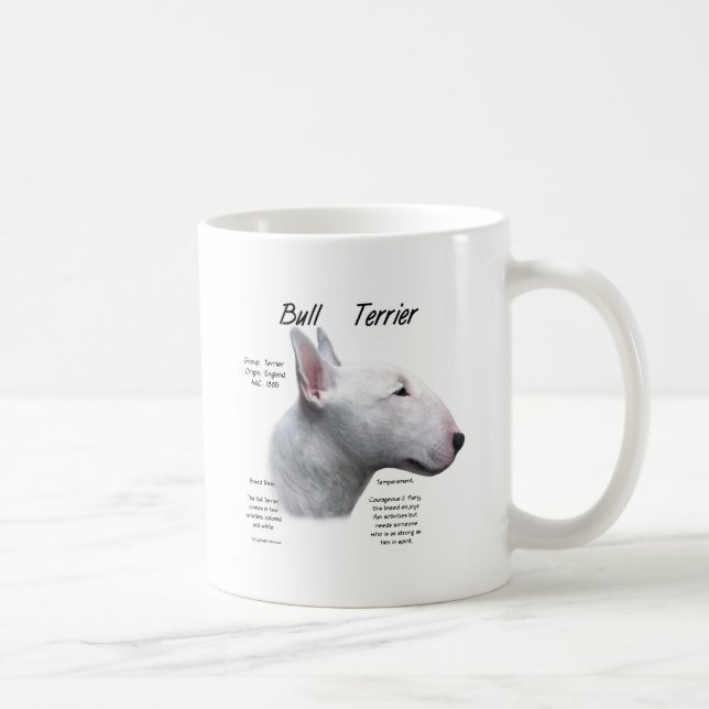 Caneca De Café Design de História da Bull Terrier (Direita)