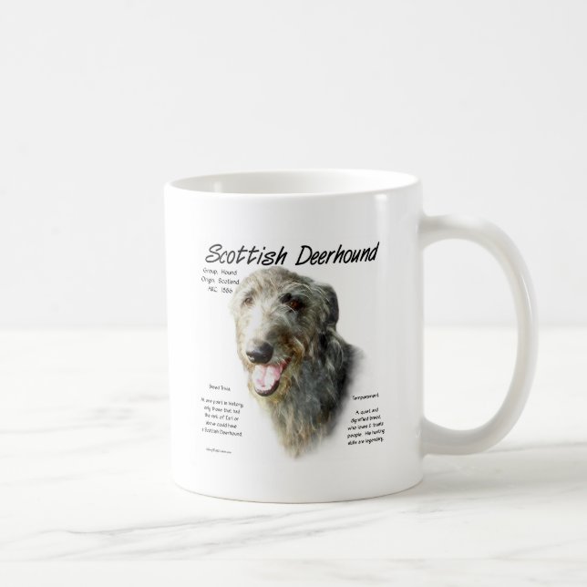 Caneca De Café Design de História de Deerhound Escocês (Direita)