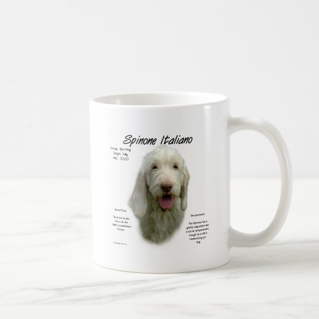 Caneca De Café Design de História de Spinone Italiano (Direita)