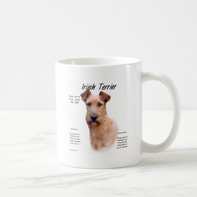 Caneca De Café Design de História de Terrier irlandês (Direita)