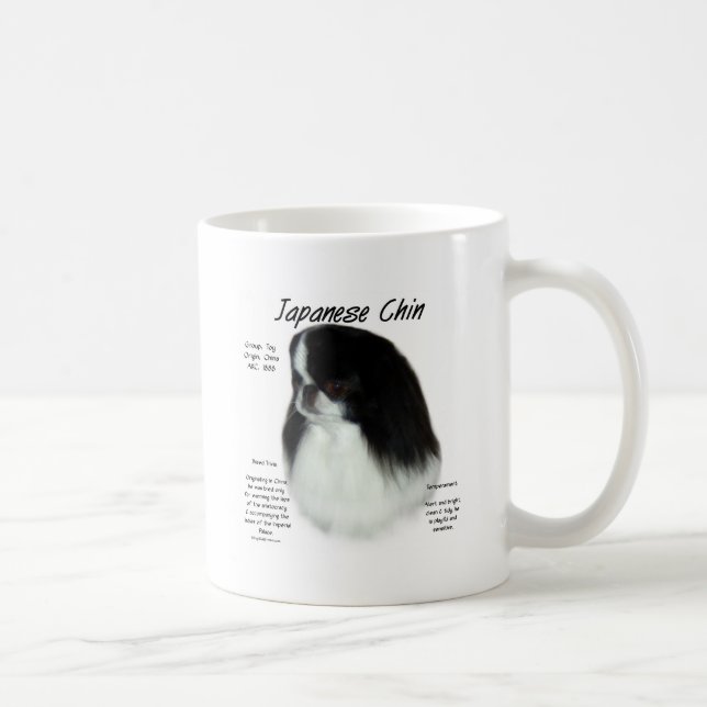 Caneca De Café Design de História do Chin Japonês (Direita)