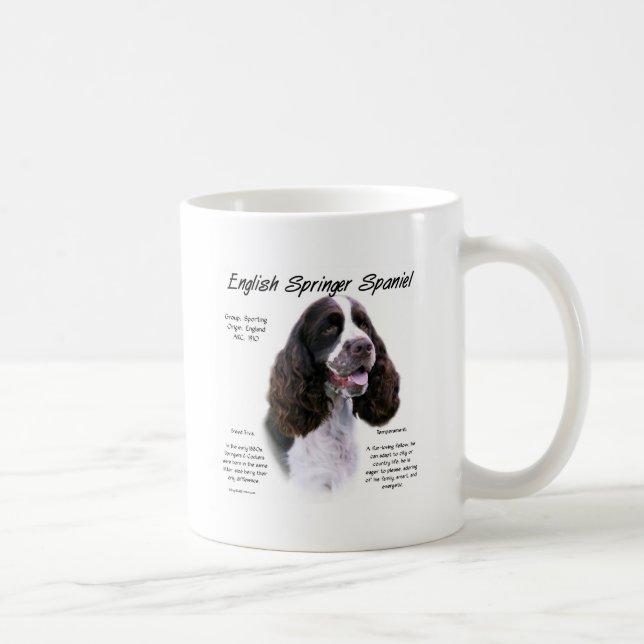 Caneca De Café Design de História do Inglês Springer Spaniel (fíg (Direita)