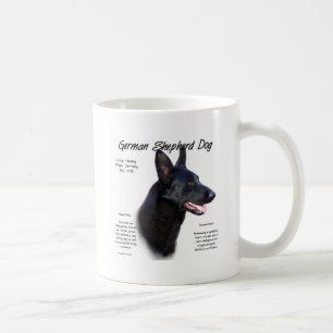 Caneca De Café Design de Histórico de Cachorro german shepherd (p