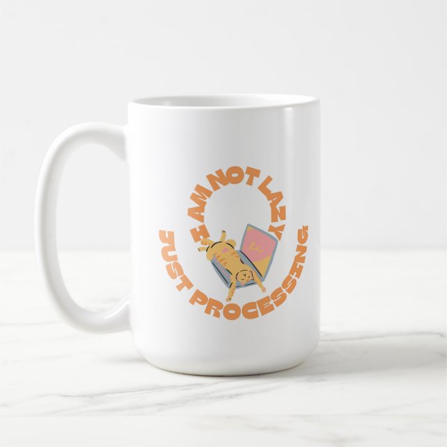 Caneca De Café Design de Humor de Gato Fofo (Esquerda)