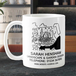 Caneca De Café Design de jardim da paisagem ou Designer de jardin