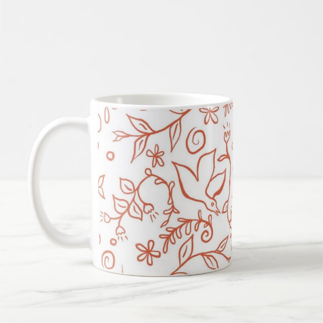 Caneca De Café Design de Jardim de Férias (Esquerda)