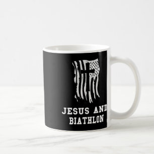 Caneca De Café Design De Jesus E Biatlo Para Os Biatletas Cristão