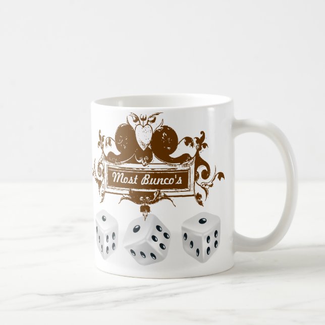 Caneca De Café design de jogo do bunco (Direita)