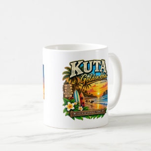 Caneca De Café Design de Letra Personalizada de Golden Hour de Ku