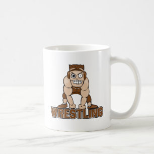 Caneca De Café design de luta de lutador louco