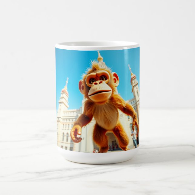 Caneca De Café Design de Macaco (Centro)